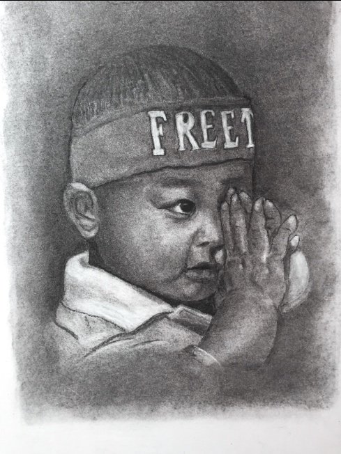 Free Tibet, Portræt, Regitze Schmidt