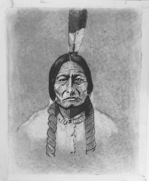 Indianer portræt - Regitze Schmidt